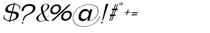 Gentano Athiroen  Italic Semi Bold Extra Expanded Font OTHER CHARS