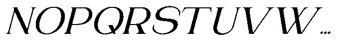 Gentano Athiroen  Italic Semi Bold Extra Expanded Font UPPERCASE