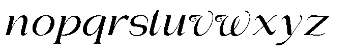 Gentano Athiroen  Italic Semi Bold Extra Expanded Font LOWERCASE