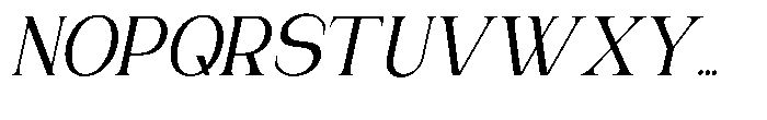 Gentano Athiroen  Italic Semi Bold Semi Condensed Font UPPERCASE
