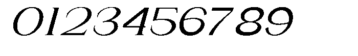 Gentano Athiroen  Italic Semi Bold Ultra Expanded Font OTHER CHARS