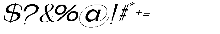 Gentano Athiroen  Italic Semi Bold Ultra Expanded Font OTHER CHARS
