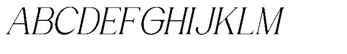 Gentano Athiroen  Italic Semi Condensed Font UPPERCASE