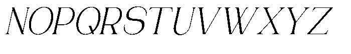 Gentano Athiroen  Italic Semi Condensed Font UPPERCASE