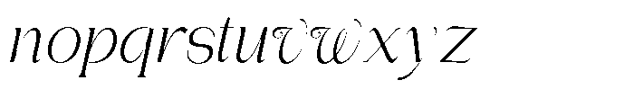 Gentano Athiroen  Italic Semi Condensed Font LOWERCASE