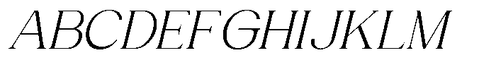 Gentano Athiroen  Italic Semi Expanded Font UPPERCASE