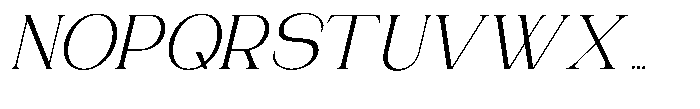 Gentano Athiroen  Italic Semi Expanded Font UPPERCASE