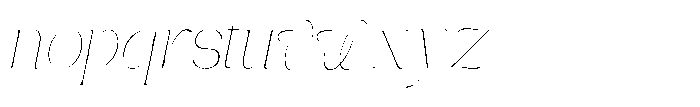 Gentano Athiroen  Italic Thin Condensed Font LOWERCASE