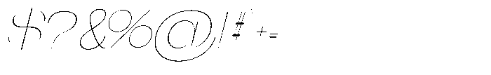 Gentano Athiroen  Italic Thin Expanded Font OTHER CHARS
