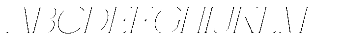 Gentano Athiroen  Italic Thin Expanded Font UPPERCASE