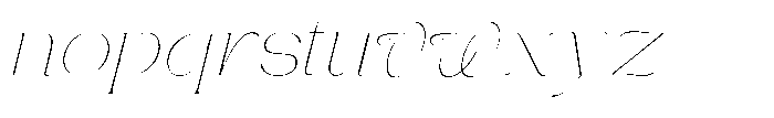 Gentano Athiroen  Italic Thin Expanded Font LOWERCASE