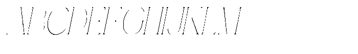 Gentano Athiroen  Italic Thin Extra Condensed Font UPPERCASE
