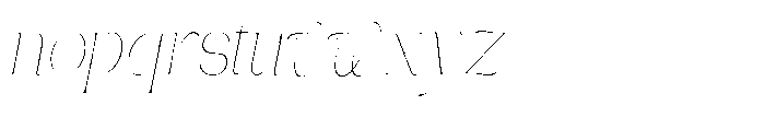 Gentano Athiroen  Italic Thin Extra Condensed Font LOWERCASE