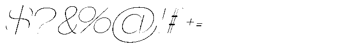Gentano Athiroen  Italic Thin Extra Expanded Font OTHER CHARS
