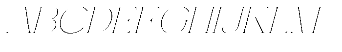 Gentano Athiroen  Italic Thin Extra Expanded Font UPPERCASE