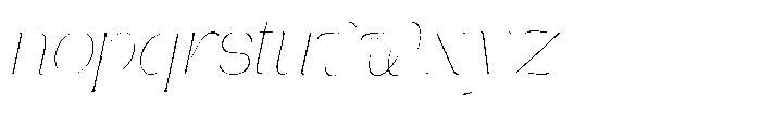 Gentano Athiroen  Italic Thin Semi Condensed Font LOWERCASE