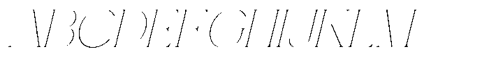 Gentano Athiroen  Italic Thin Semi Expanded Font UPPERCASE