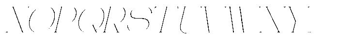 Gentano Athiroen  Italic Thin Semi Expanded Font UPPERCASE