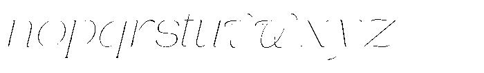Gentano Athiroen  Italic Thin Semi Expanded Font LOWERCASE