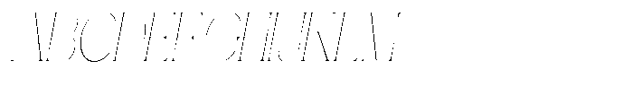 Gentano Athiroen  Italic Thin Ultra Condensed Font UPPERCASE
