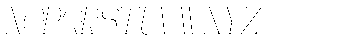 Gentano Athiroen  Italic Thin Ultra Condensed Font UPPERCASE