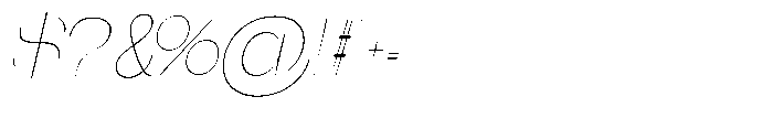 Gentano Athiroen  Italic Thin Font OTHER CHARS