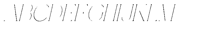 Gentano Athiroen  Italic Thin Font UPPERCASE