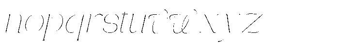 Gentano Athiroen  Italic Thin Font LOWERCASE