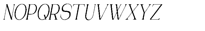 Gentano Athiroen  Italic Ultra Condensed Font UPPERCASE