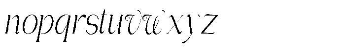Gentano Athiroen  Italic Ultra Condensed Font LOWERCASE