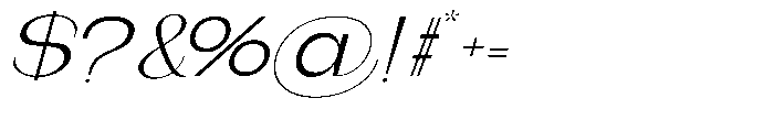 Gentano Athiroen  Italic Ultra Expanded Font OTHER CHARS