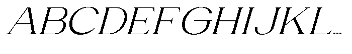 Gentano Athiroen  Italic Ultra Expanded Font UPPERCASE
