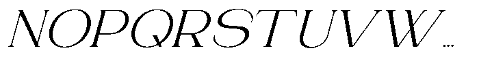 Gentano Athiroen  Italic Ultra Expanded Font UPPERCASE