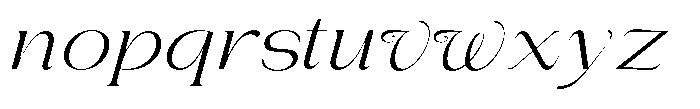 Gentano Athiroen  Italic Ultra Expanded Font LOWERCASE