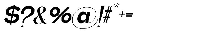 Gentano Athiroen  Sans Black Expanded Slanted Font OTHER CHARS