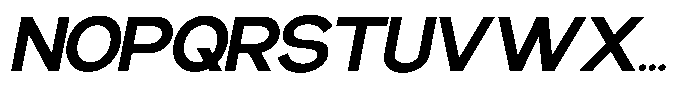Gentano Athiroen  Sans Black Expanded Slanted Font UPPERCASE