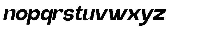 Gentano Athiroen  Sans Black Expanded Slanted Font LOWERCASE