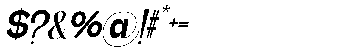 Gentano Athiroen  Sans Black Semi Condensed Slanted Font OTHER CHARS