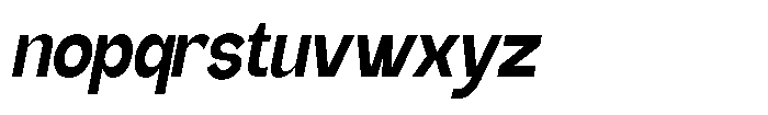 Gentano Athiroen  Sans Black Semi Condensed Slanted Font LOWERCASE