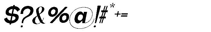 Gentano Athiroen  Sans Black Semi Expanded Slanted Font OTHER CHARS