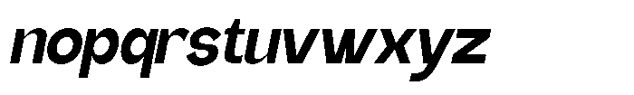 Gentano Athiroen  Sans Black Semi Expanded Slanted Font LOWERCASE