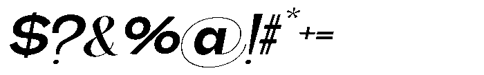 Gentano Athiroen  Sans Black Ultra Expanded Slanted Font OTHER CHARS