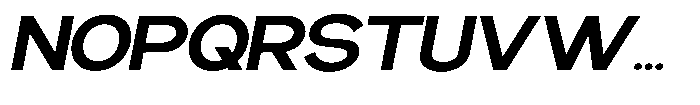 Gentano Athiroen  Sans Black Ultra Expanded Slanted Font UPPERCASE