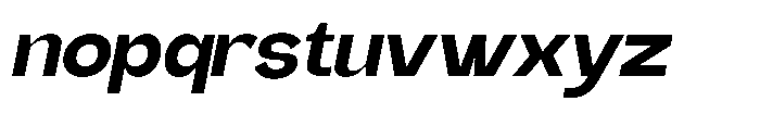 Gentano Athiroen  Sans Black Ultra Expanded Slanted Font LOWERCASE