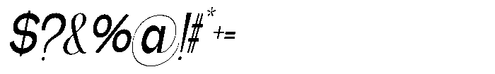 Gentano Athiroen  Sans Bold Extra Condensed Slanted Font OTHER CHARS