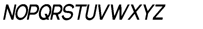 Gentano Athiroen  Sans Bold Extra Condensed Slanted Font UPPERCASE