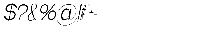 Gentano Athiroen  Sans Condensed Slanted Font OTHER CHARS
