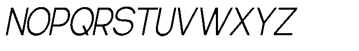 Gentano Athiroen  Sans Condensed Slanted Font UPPERCASE