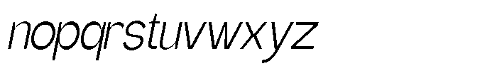Gentano Athiroen  Sans Condensed Slanted Font LOWERCASE