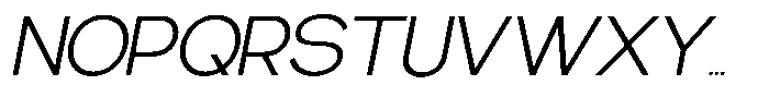 Gentano Athiroen  Sans Expanded Slanted Font UPPERCASE